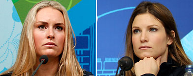 Слева направо: Линдси Вонн и Джулия Манкузо